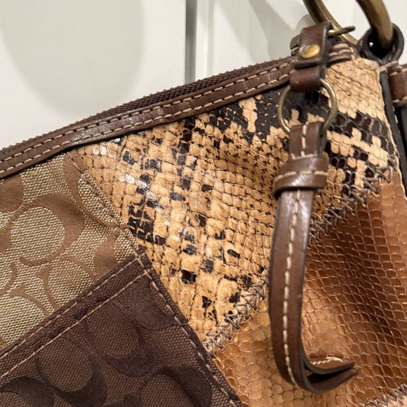 Coach Y2K Patchwork Animal Print Hobo Shoulder Bag Purse - Picture 5 of 7